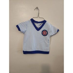 Vintage Chicago cubs‎ pinstripe MLB youth tee shirt Size 7 kids